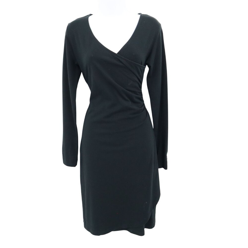 Kuhl Faux Wrap Dress Women‎ S Black Athleisure Active Wear LBD Career Mod Classy
